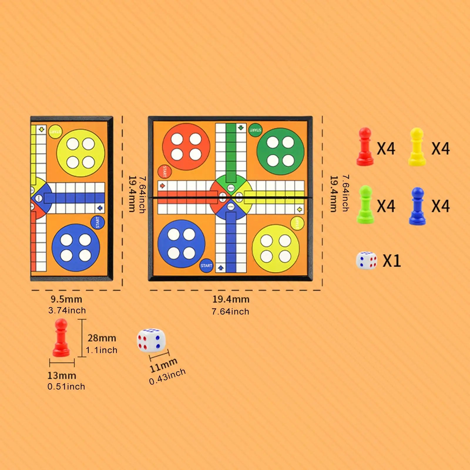 Board Games Ludo Set Party Game Parent Child Strategy Interaction with Foldable Board for Funny Family Table Game Social Games