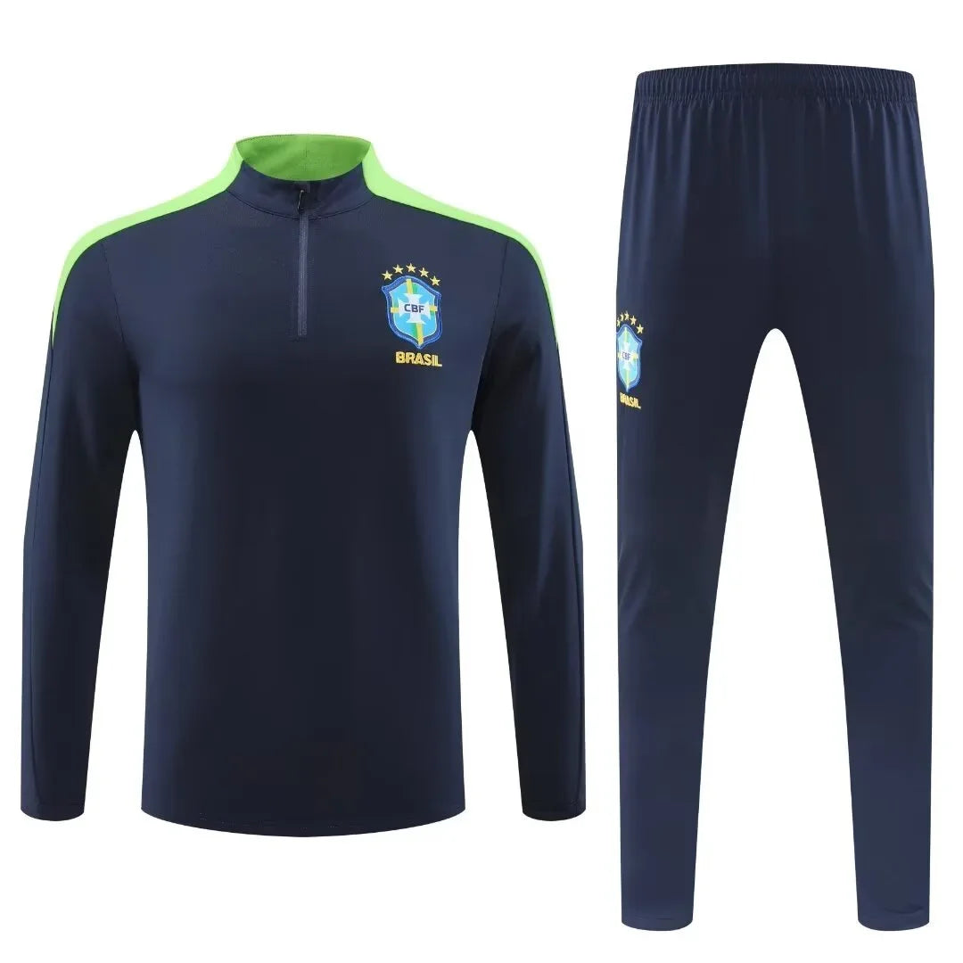 Adult Football Competition Training Uniform Set Half Zip Long Sleeve L-4XL Size Sports Wear Team Customization Kit