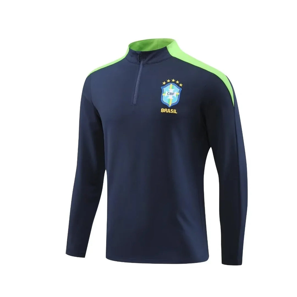 Adult Football Competition Training Uniform Set Half Zip Long Sleeve L-4XL Size Sports Wear Team Customization Kit