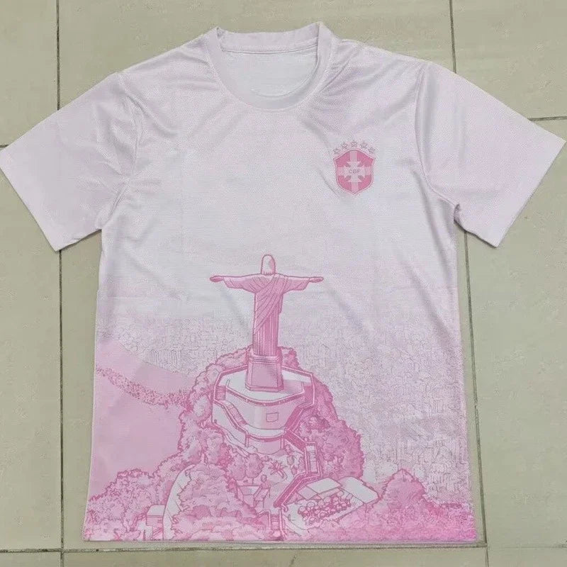 The 2025 New Best-selling Brazilian Football Jersey Men's Jersey Special Edition Jesus Edition Quick-drying Sporty Neutral Top