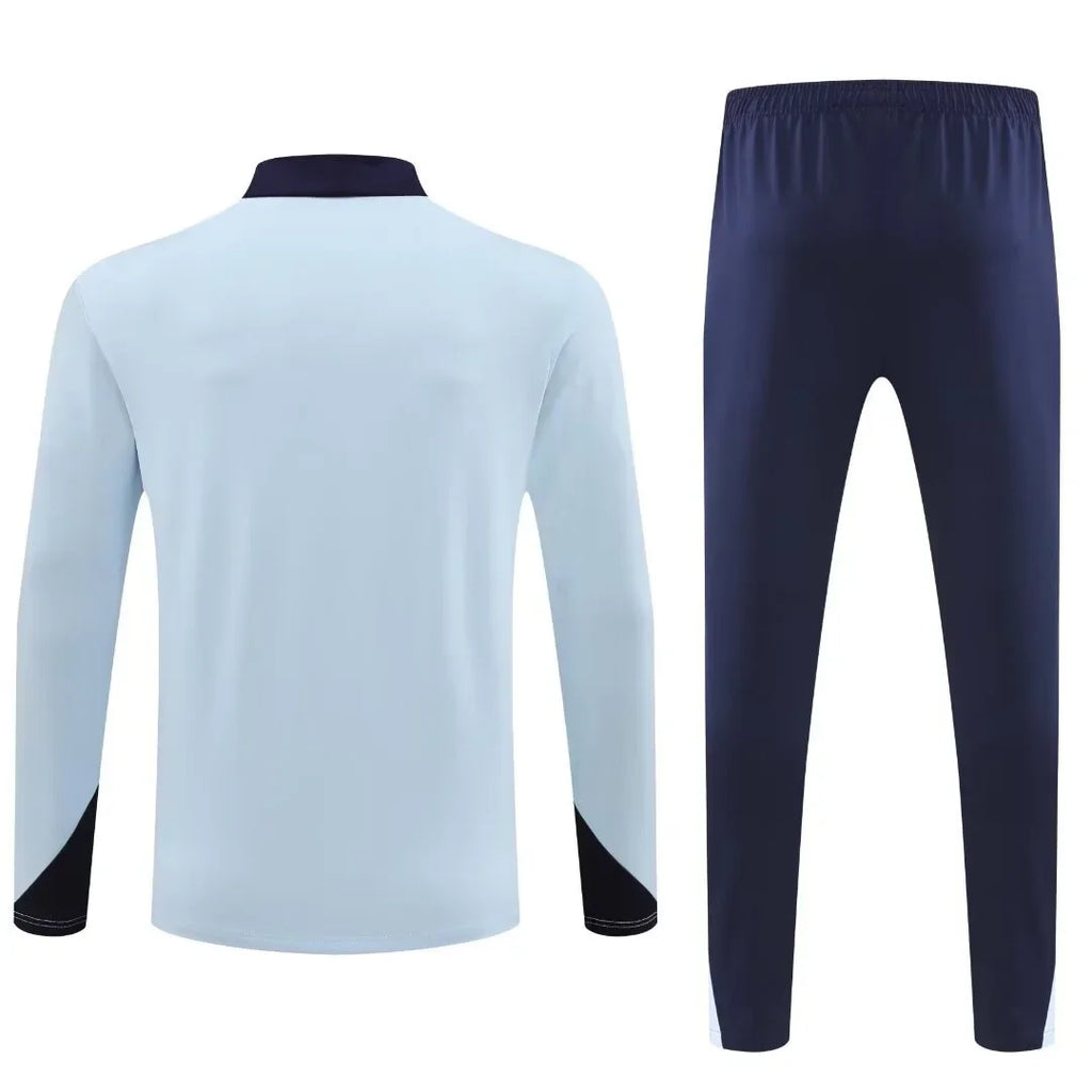 Adult Football Match Training Uniform Set Half Zip Long Sleeve L-4XL Size Sports Wear Competition Outfit French Design