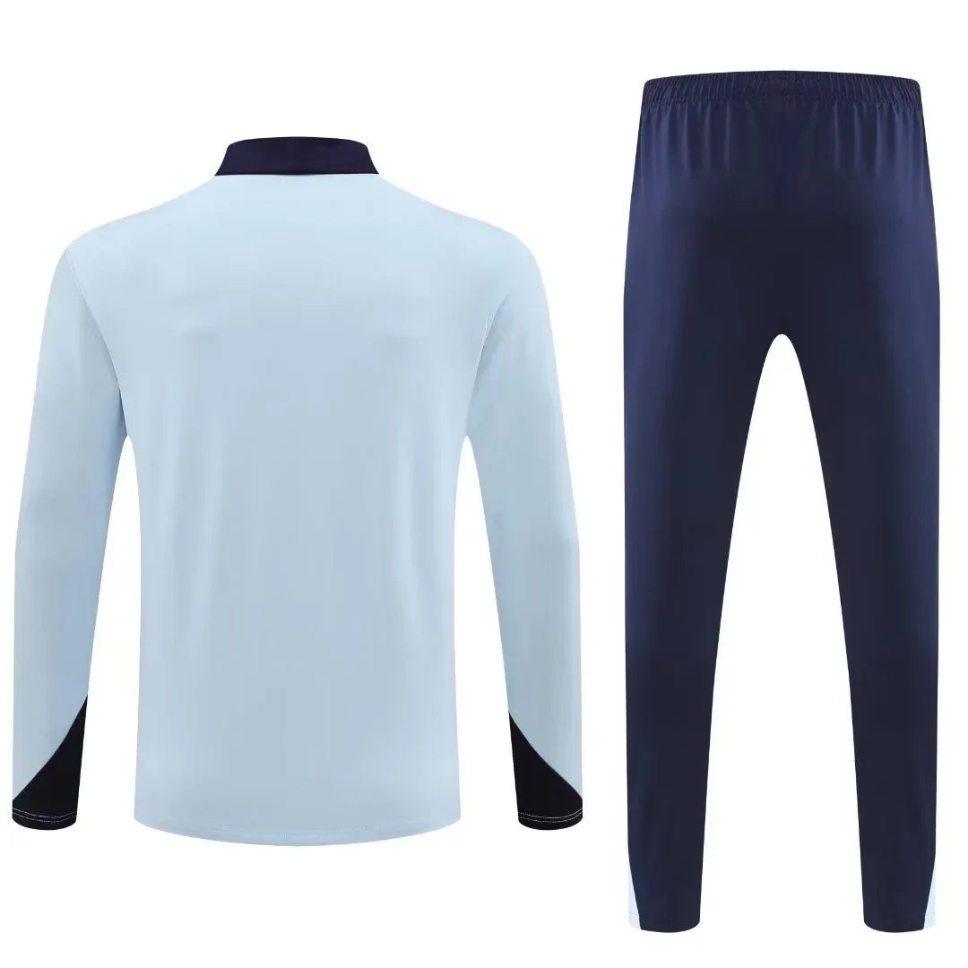Adult Football Match Training Uniform Set Half Zip Long Sleeve L-4XL Size Sports Wear Competition Outfit French Design