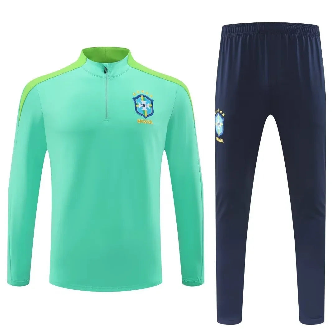 Adult Football Competition Training Uniform Set Half Zip Long Sleeve L-4XL Size Sports Wear Team Customization Kit