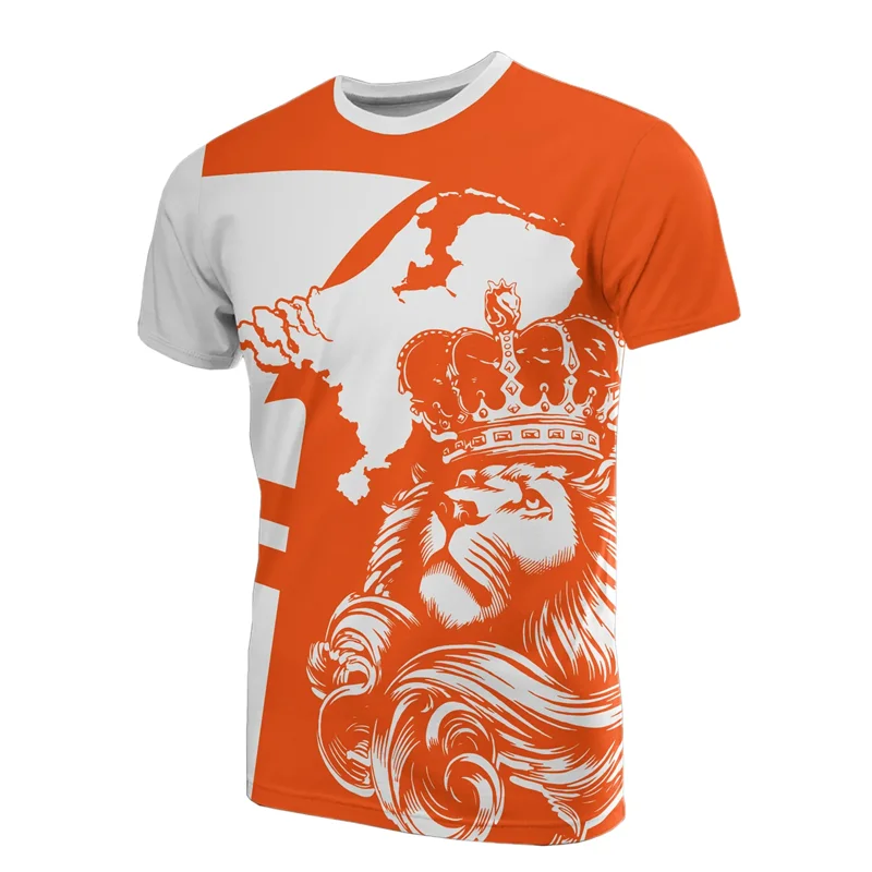 Dutch Team Shirt 2024 Football Jersey Netherlands Flag T Shirt Men 3D Printing Dutch T-Shirt Jersey Football Germany Wholesale