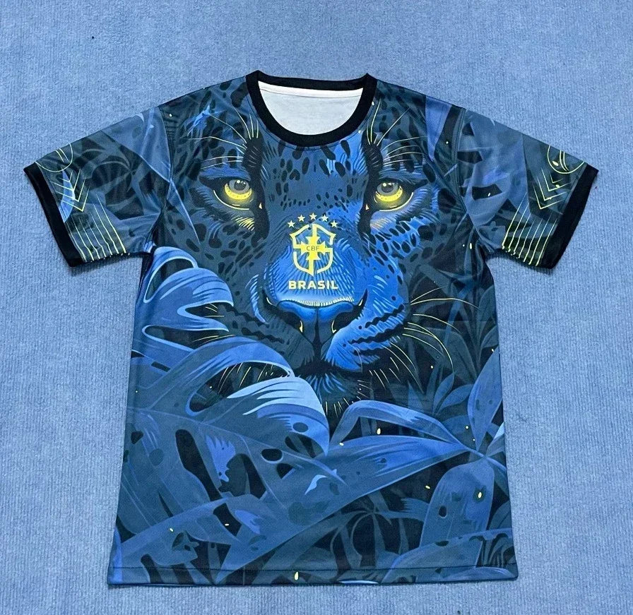 The 2025 New Best-selling Brazilian Football Jersey Men's Jersey Special Edition Jesus Edition Quick-drying Sporty Neutral Top