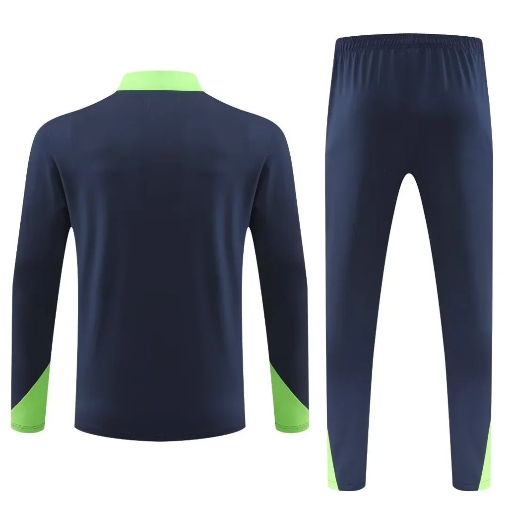 Adult Football Competition Training Uniform Set Half Zip Long Sleeve L-4XL Size Sports Wear Team Customization Kit