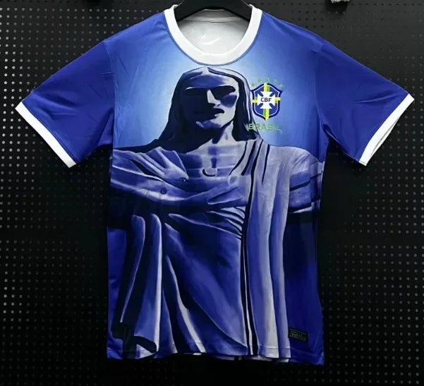 The 2025 New Best-selling Brazilian Football Jersey Men's Jersey Special Edition Jesus Edition Quick-drying Sporty Neutral Top