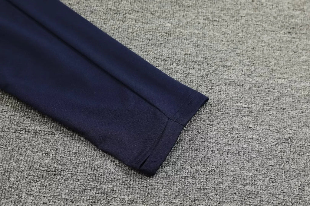 Adult Football Match Training Uniform Set Half Zip Long Sleeve L-4XL Size Sports Wear Competition Outfit French Design