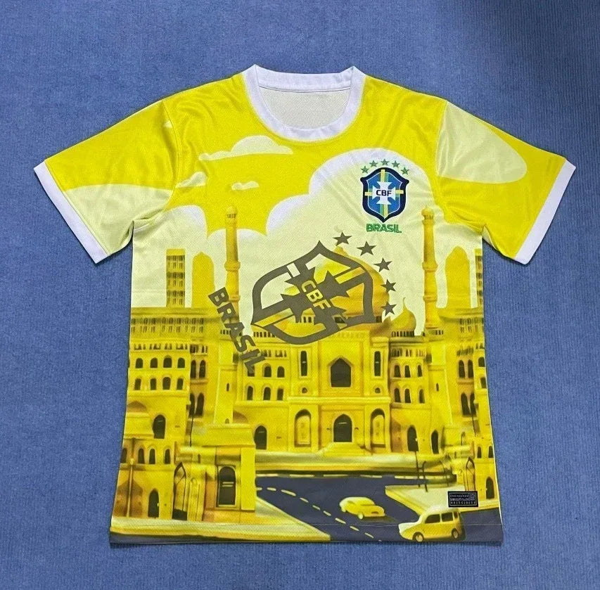 The 2025 New Best-selling Brazilian Football Jersey Men's Jersey Special Edition Jesus Edition Quick-drying Sporty Neutral Top