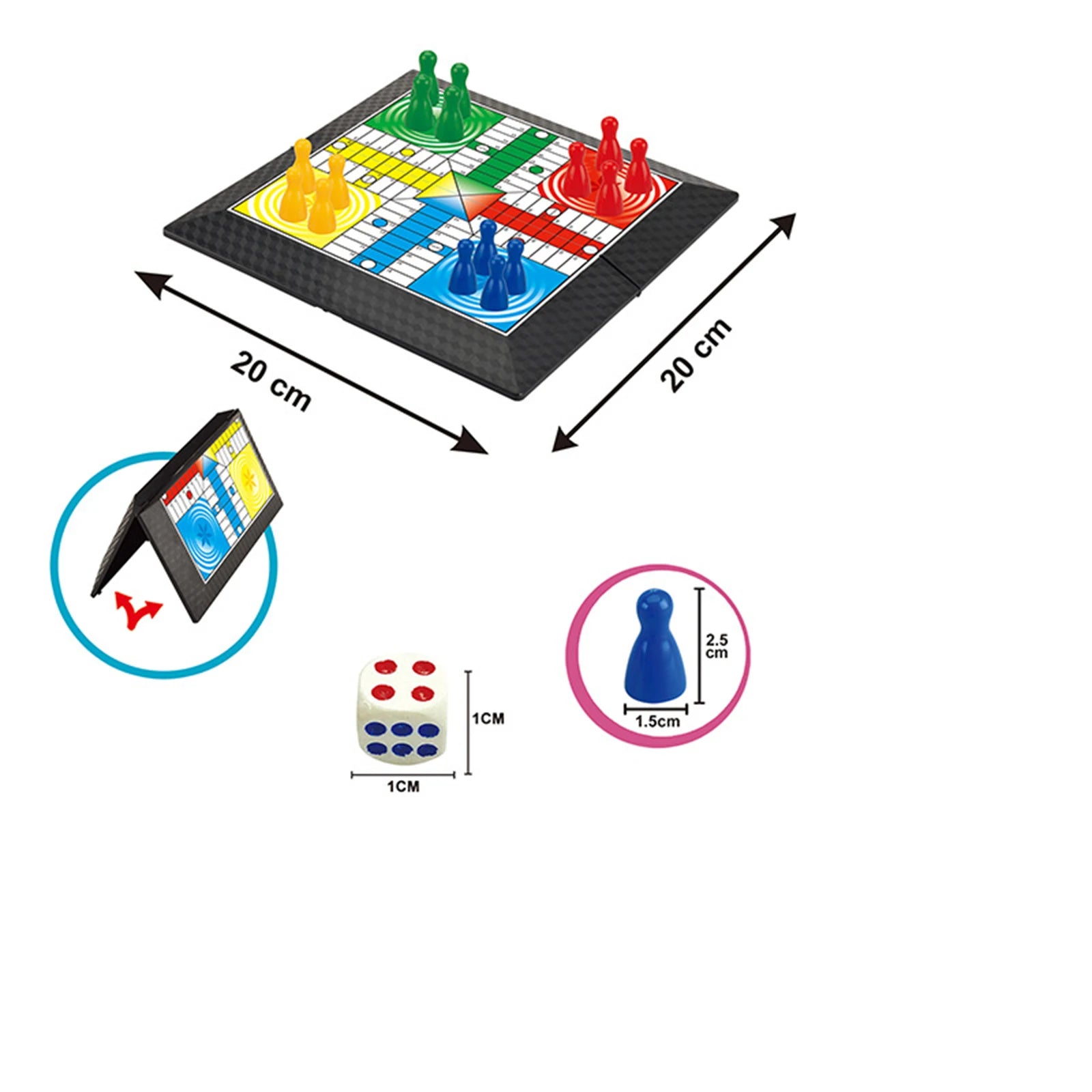 Board Games Ludo Set Party Game Parent Child Strategy Interaction with Foldable Board for Funny Family Table Game Social Games