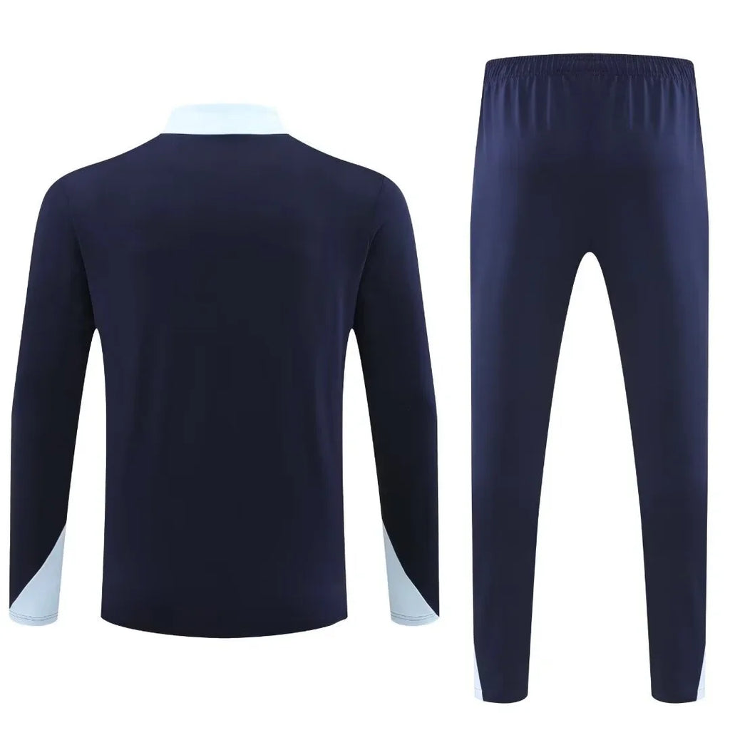 Adult Football Match Training Uniform Set Half Zip Long Sleeve L-4XL Size Sports Wear Competition Outfit French Design
