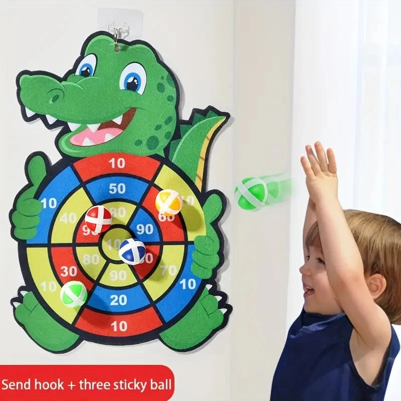 Educational Games Dart Board Baby Toy Stickey Ball Dart Indoor Sports Child Montessori Games for Children 3 to 12 Years