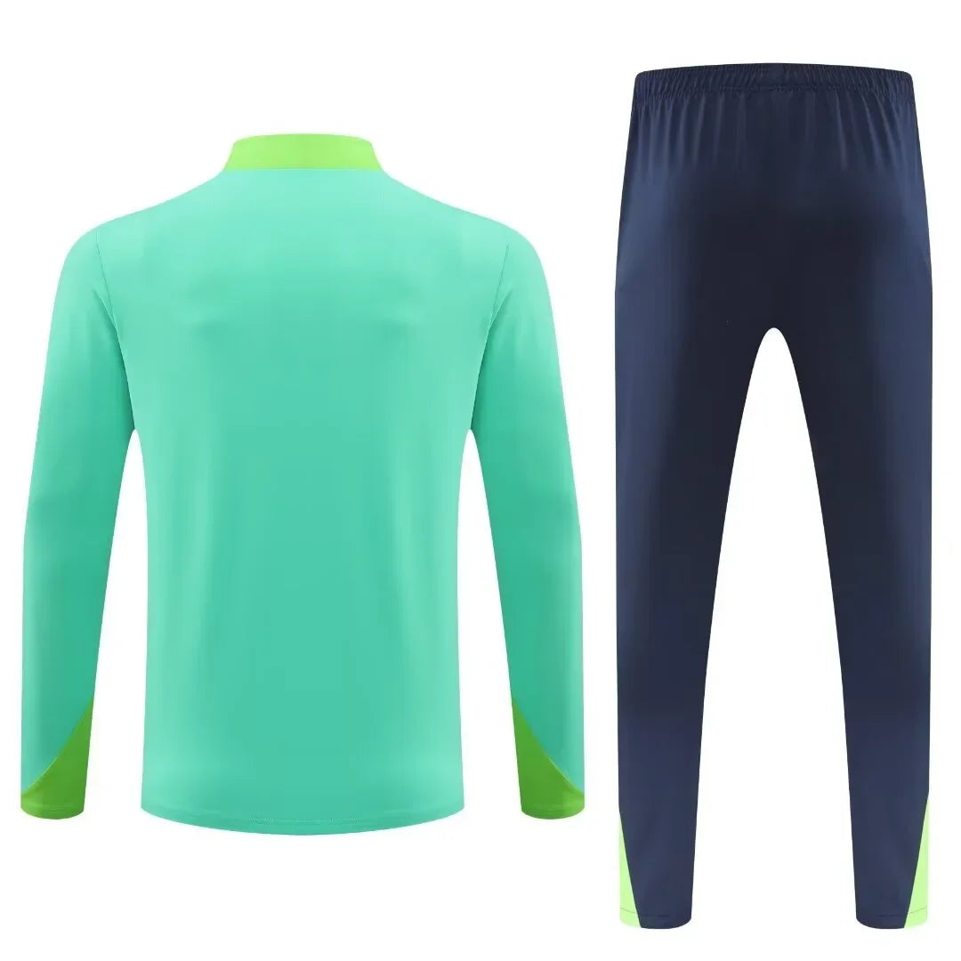 Adult Football Competition Training Uniform Set Half Zip Long Sleeve L-4XL Size Sports Wear Team Customization Kit