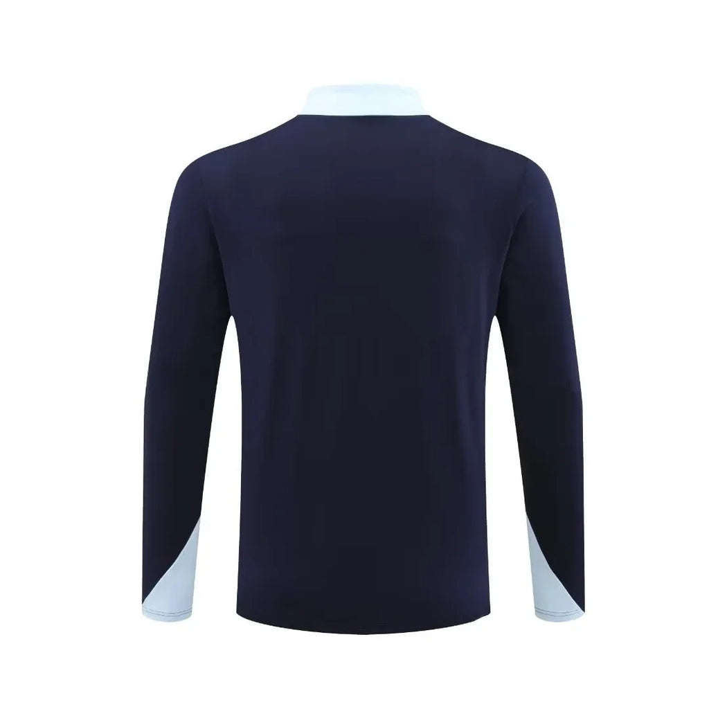 Adult Football Match Training Uniform Set Half Zip Long Sleeve L-4XL Size Sports Wear Competition Outfit French Design