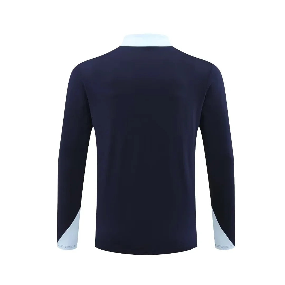 Adult Football Match Training Uniform Set Half Zip Long Sleeve L-4XL Size Sports Wear Competition Outfit French Design