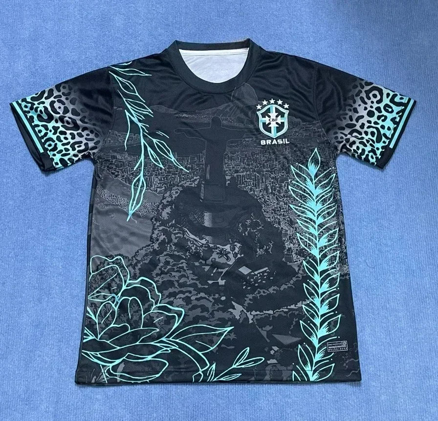 The 2025 New Best-selling Brazilian Football Jersey Men's Jersey Special Edition Jesus Edition Quick-drying Sporty Neutral Top