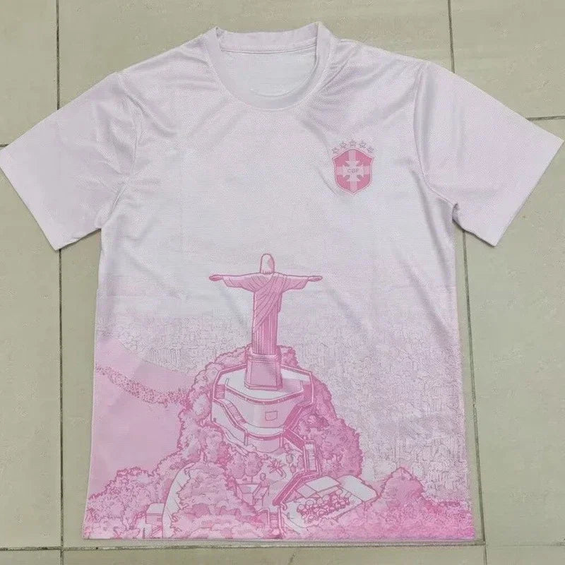 The 2025 New Best-selling Brazilian Football Jersey Men's Jersey Special Edition Jesus Edition Quick-drying Sporty Neutral Top