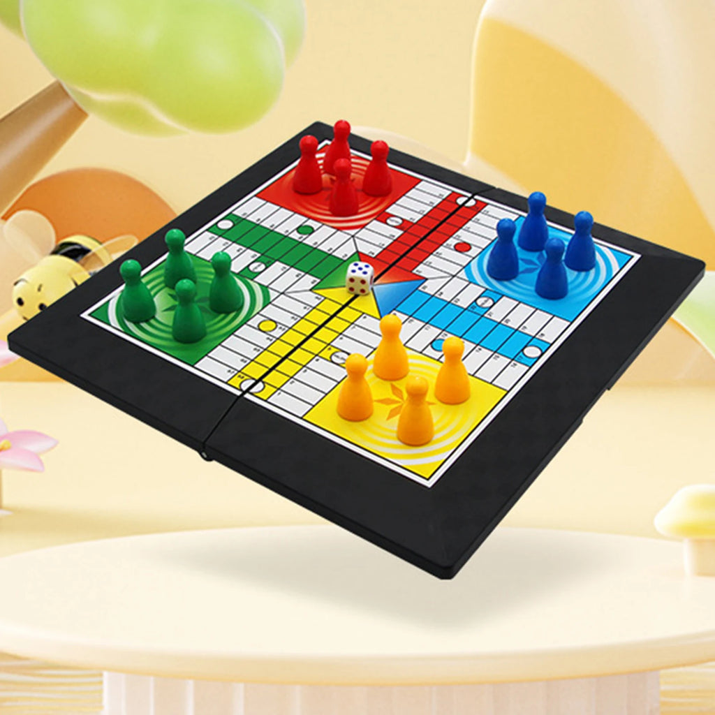 Board Games Ludo Set Party Game Parent Child Strategy Interaction with Foldable Board for Funny Family Table Game Social Games