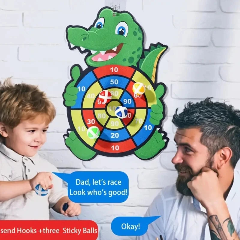 Educational Games Dart Board Baby Toy Stickey Ball Dart Indoor Sports Child Montessori Games for Children 3 to 12 Years