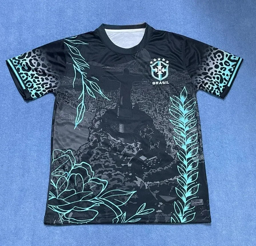 The 2025 New Best-selling Brazilian Football Jersey Men's Jersey Special Edition Jesus Edition Quick-drying Sporty Neutral Top